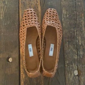 Miista Taissa Woven Leather Block Heel Pumps Heels